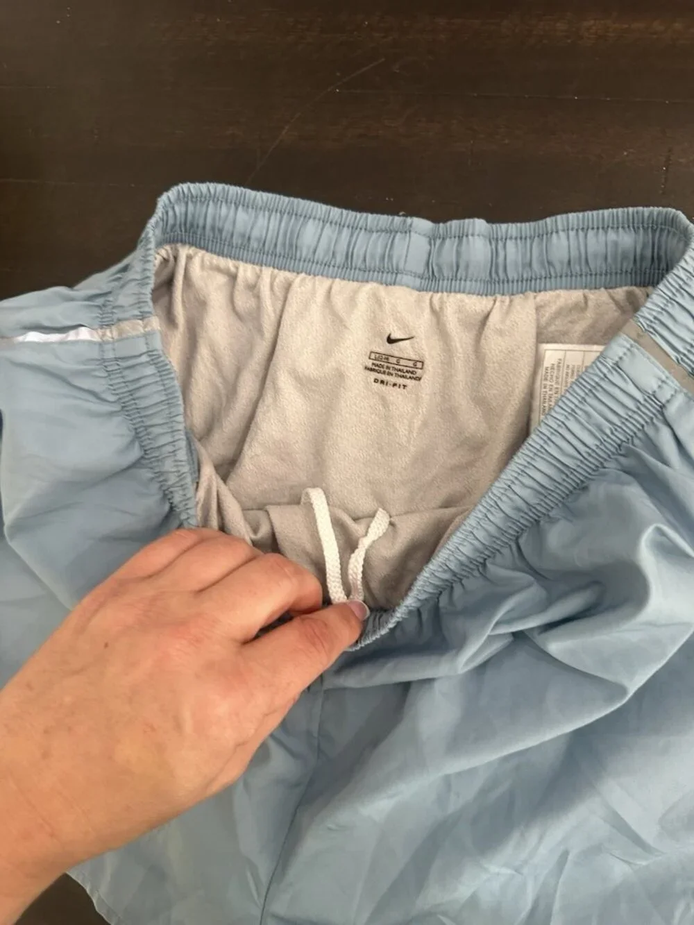 Women’s Nike Dri Fit Light Blue Athletic Shorts Large